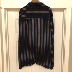 Topman Long Sleeve Stripe Shirt XL